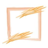 Abstract frame in trendy autumn shades in a watercolor style. Isolate vector