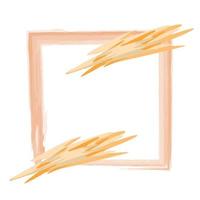 Abstract frame in trendy autumn shades in a watercolor style. Isolate vector