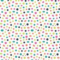 Simple seamless pattern with bright hand drawn polka dots vector