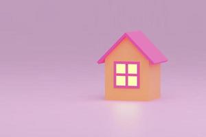 3D render home. Vector illustration