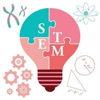 STEM Science Technology Engineering Mathematics vector illustration