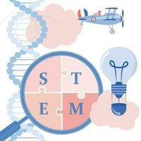 STEM Education Science Technology Engineering Math vector