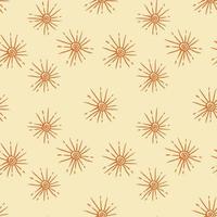 Abstract Sun Pattern in hand drawn style vector
