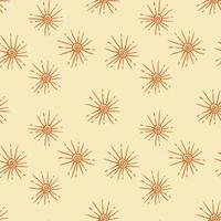 Abstract Sun Pattern in hand drawn style vector