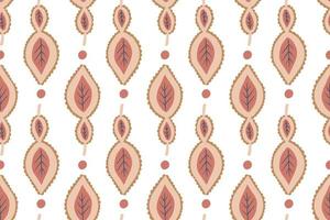 Leaf hand drawn seamless pattern in white background vector