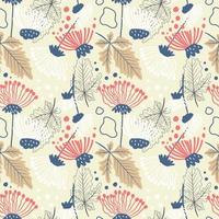 Seamless Pattern in hand drawn boho style vector