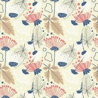 Seamless Pattern in hand drawn boho style vector