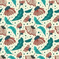 Seamless Pattern in hand drawn boho style vector