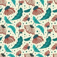 Seamless Pattern in hand drawn boho style vector