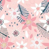 Seamless Pattern in hand drawn boho style vector