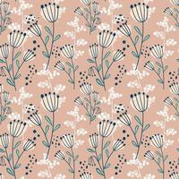 Seamless Pattern in hand drawn boho style vector