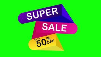 super sale 50 offer green screen animation video