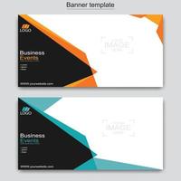 Vector abstract design web banner template. Web Design Elements - Header Design. Abstract geometric web banner template on grey background.