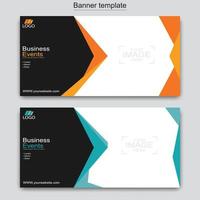 Vector abstract design web banner template. Web Design Elements - Header Design. Abstract geometric web banner template on grey background.