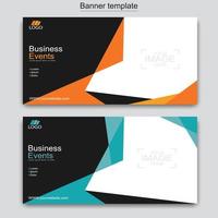 Vector abstract design web banner template. Web Design Elements - Header Design. Abstract geometric web banner template on grey background.Modern banner.