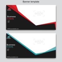 Vector abstract design web banner template. Web Design Elements - Header Design. Abstract geometric web banner template on grey background.