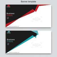 Vector abstract design web banner template. Web Design Elements - Header Design. Abstract geometric web banner template on grey background.