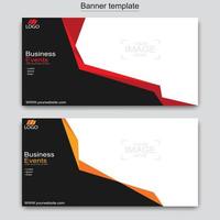 Vector abstract design web banner template. Web Design Elements - Header Design. Abstract geometric web banner template on grey background.