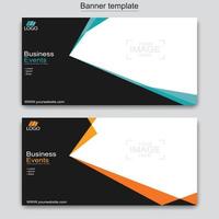 Vector abstract design web banner template. Web Design Elements - Header Design. Abstract geometric web banner template on grey background.