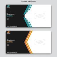 Vector abstract design web banner template. Web Design Elements - Header Design. Abstract geometric web banner template on grey background.