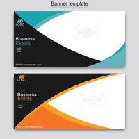 Vector abstract design web banner template. Web Design Elements - Header Design. Abstract geometric web banner template on grey background.