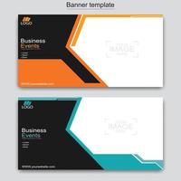 Vector abstract design web banner template. Web Design Elements - Header Design. Abstract geometric web banner template on grey background.