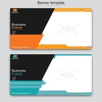 Vector abstract design web banner template. Web Design Elements - Header Design. Abstract geometric web banner template on grey background.