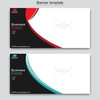 Vector abstract design web banner template. Web Design Elements - Header Design. Abstract geometric web banner template on grey background.