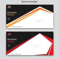 Vector abstract design web banner template. Web Design Elements - Header Design. Abstract geometric web banner template on grey background.Modern banner.