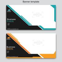 Vector abstract design web banner template. Web Design Elements - Header Design. Abstract geometric web banner template on grey background.