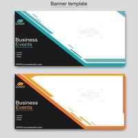 Vector abstract design web banner template. Web Design Elements - Header Design. Abstract geometric web banner template on grey background.Modern banner.