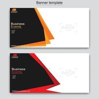 Vector abstract design web banner template. Web Design Elements - Header Design. Abstract geometric web banner template on grey background.