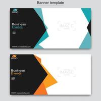 Vector abstract design web banner template. Web Design Elements - Header Design. Abstract geometric web banner template on grey background.