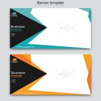 Vector abstract design web banner template. Web Design Elements - Header Design. Abstract geometric web banner template on grey background.