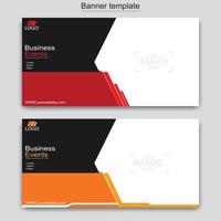 Vector abstract design web banner template. Web Design Elements - Header Design. Abstract geometric web banner template on grey background.