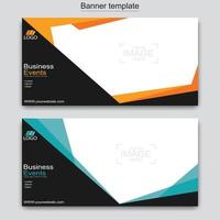 Vector abstract design web banner template. Web Design Elements - Header Design. Abstract geometric web banner template on grey background.