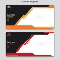 Vector abstract design web banner template. Web Design Elements - Header Design. Abstract geometric web banner template on grey background.