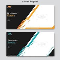 Vector abstract design web banner template. Web Design Elements - Header Design. Abstract geometric web banner template on grey background.Modern banner.