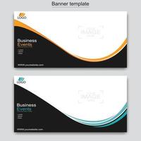 Vector abstract design web banner template. Web Design Elements - Header Design. Abstract geometric web banner template on grey background.