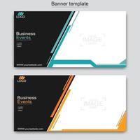 Vector abstract design web banner template. Web Design Elements - Header Design. Abstract geometric web banner template on grey background.