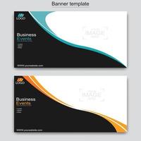 Vector abstract design web banner template. Web Design Elements - Header Design. Abstract geometric web banner template on grey background.