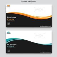 Vector abstract design web banner template. Web Design Elements - Header Design. Abstract geometric web banner template on grey background.