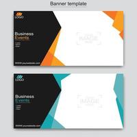 Vector abstract design web banner template. Web Design Elements - Header Design. Abstract geometric web banner template on grey background.