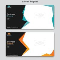 Vector abstract design web banner template. Web Design Elements - Header Design. Abstract geometric web banner template on grey background.