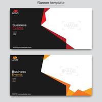 Vector abstract design web banner template. Web Design Elements - Header Design. Abstract geometric web banner template on grey background.