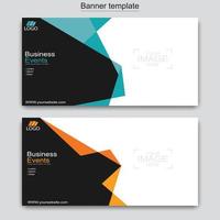 Vector abstract design web banner template. Web Design Elements - Header Design. Abstract geometric web banner template on grey background.