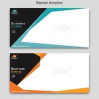 Vector abstract design web banner template. Web Design Elements - Header Design. Abstract geometric web banner template on grey background.