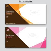 Vector abstract design web banner template. Web Design Elements - Header Design. Abstract geometric web banner template on grey background.Modern banner.