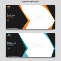 Vector abstract design web banner template. Web Design Elements - Header Design. Abstract geometric web banner template on grey background.