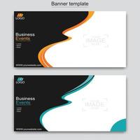 Vector abstract design web banner template. Web Design Elements - Header Design. Abstract geometric web banner template on grey background.